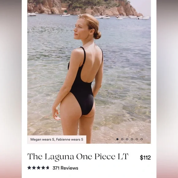 ✨NWT✨ Andie Swim “The Laguna One Piece” in Popcorn Black - Long Torso Sizing - Picture 1 of 11